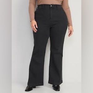 Trouser flare jeans - faded black